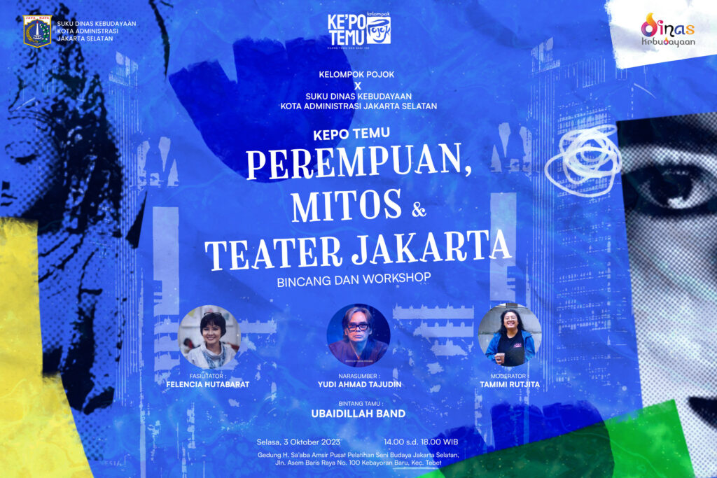 Poster Kepotemu Perempuan, Mitos, dan Teater Jakarta (2023)
